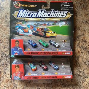 Micro mini machines jeff Gordon yellow Flag series and green flag series